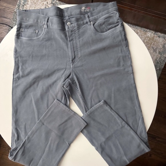 Faherty Stretch Terry 5-Pocket Pant Gray Men’s 38x32 NWOT Slim Straight - Picture 1 of 8